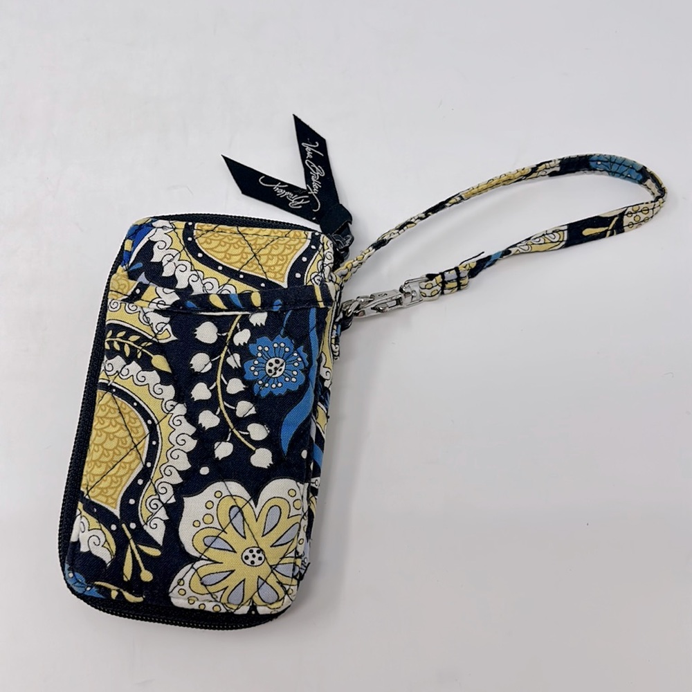 Vera Bradley Blue & Yellow Wristlet Wallet Excellent Condition - Picture 1 of 7